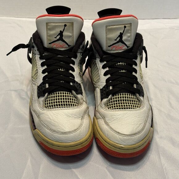Air Jordan 4 Retro Pale Citron/Bright Crimson, 2019, Size 10.5 - Picture 1 of 9